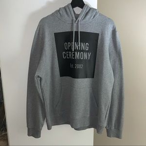 Opening Ceremony Hooded Sweatshirt Gray S